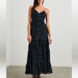 NWT Rails Henrietta Maxi Eyelet Cotton Dress Black S